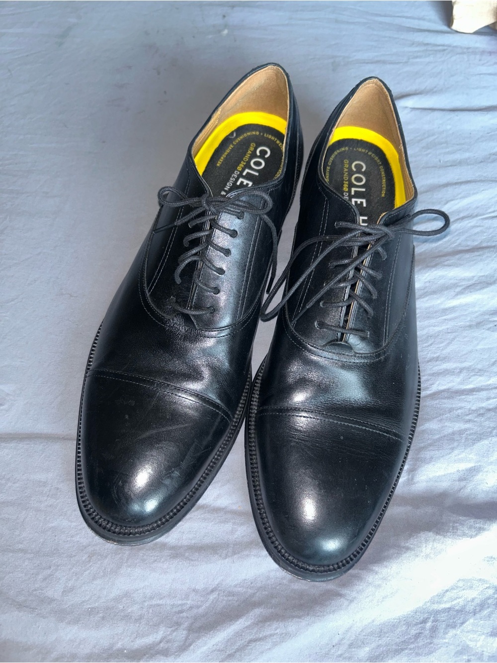 Cole Haan Men’s Black Leather Cap-Toe Oxford - Sz 13